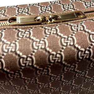 Gucci GG Shadow Beige Brown Large Cosmetic
